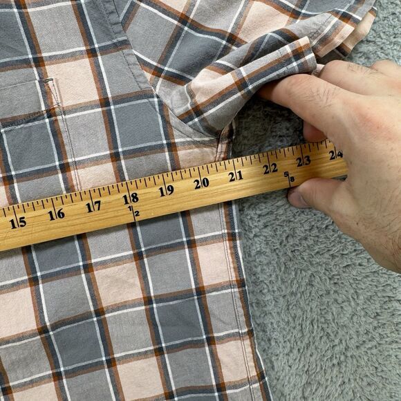 Outerknown‎ Shirt Mens L Check Sleeve Button Up Organic Cotton Casual - Picture 4 of 8